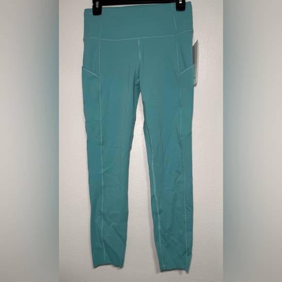 New Lululemon Fast and Free High-Rise Tight 25” Pockets Updated in teal Green 8 - Picture 4 of 5